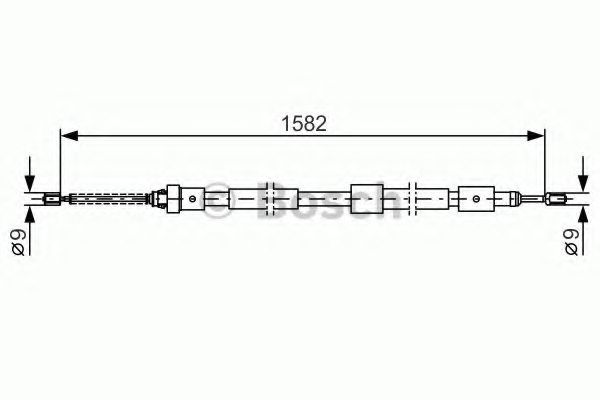 BOSCH 1 987 477 443 Cable, parking brake